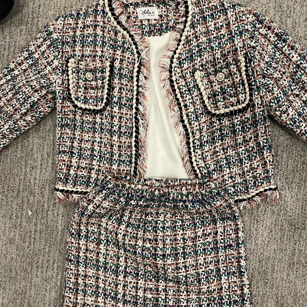 Lola and the Boys size 8 jacket and skirt